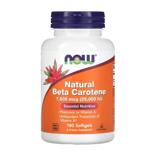 iHerb UK - Now Foods , Natural Beta Carotene, 7,500 Mcg (25,000 Iu), 180 Softgels - Image 3