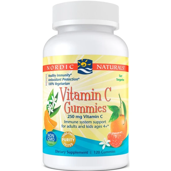 Nordic Naturals Vitamin C 250mg Tangerine Gummies