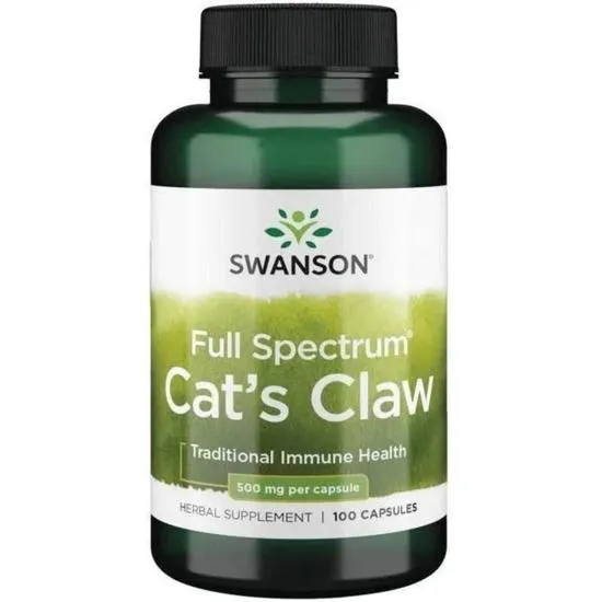 Swanson Cats Claw Immune 500Mg Capsules - 100 Capsules - Image 9