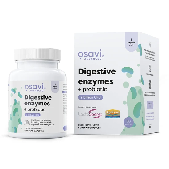 Osavi Digestive Enzymes + Probiotic Capsules 60 Capsules