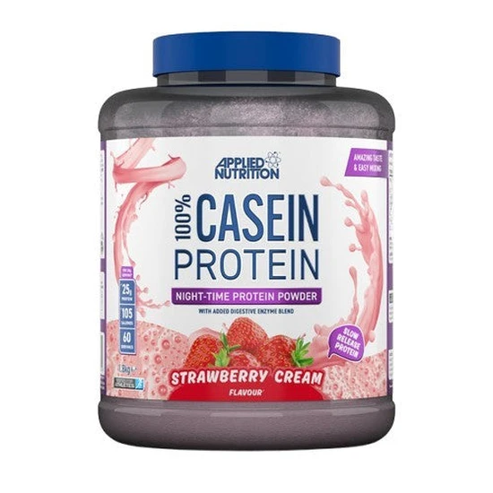 Applied Nutrition Casein Protein Powder - Micellar Casein Supplement, Slow Release Protein (1.8kg - 60 Servings) (Strawberry Cream) - Image 2