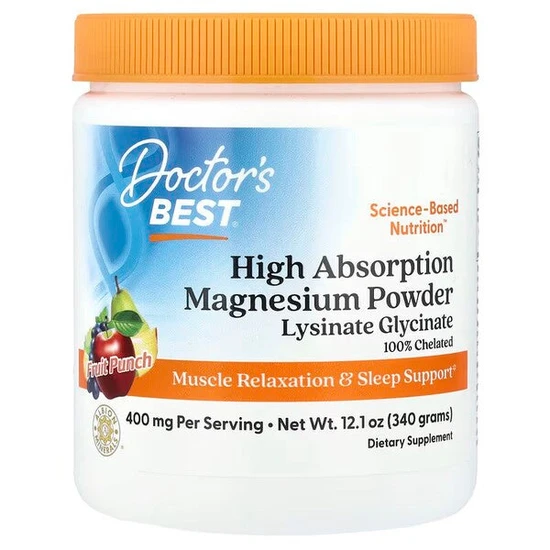 Doctor's Best High Absorption Magnesium Powder Fruit Punch