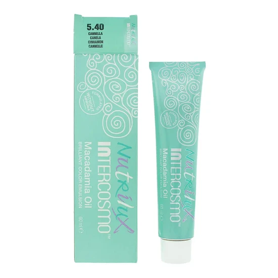 Intercosmo Nutrilux Macadamia Oil Hair Colour 60ml - 5.40 Cinnamon - Image 3