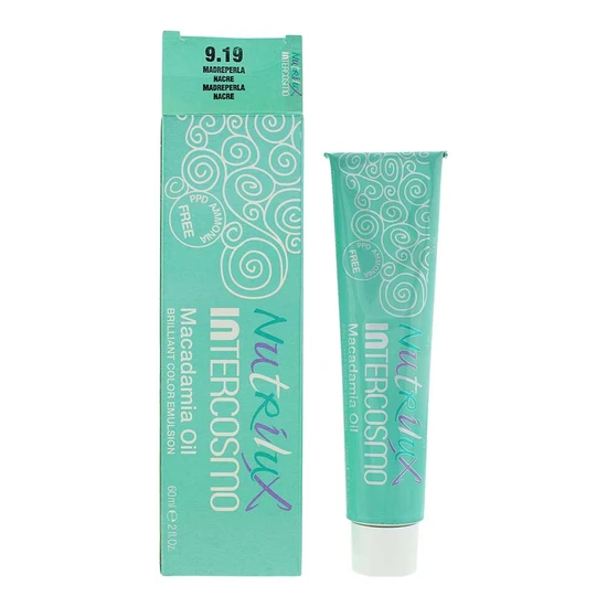 Women's Intercosmo Nutrilux Macadamia Oil Madreperla Hair Colour 60Ml Light Size 9.19 - Image 2