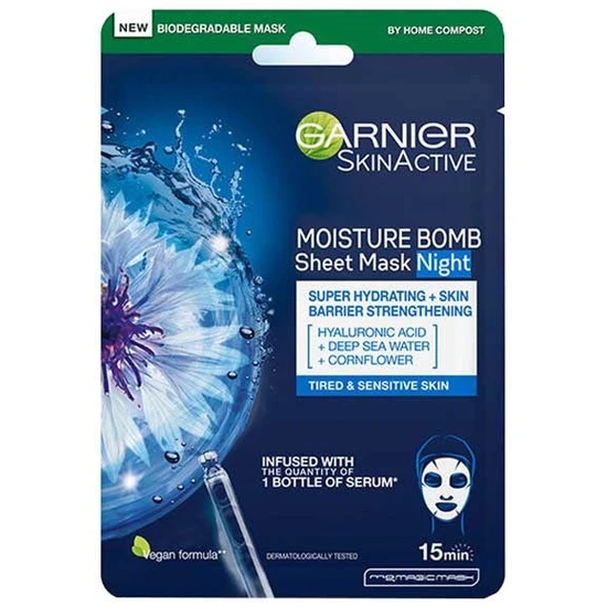 Garnier Skin Active Moisture Bomb Sheet Mask Night