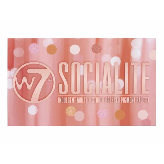 W7 Socialite Pressed Pigment Palette - 18 Pink Nude 17 g (Pack of 1), - Image 4