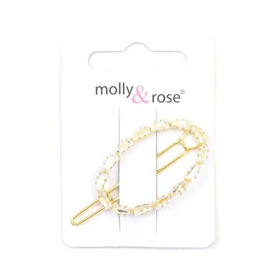 Molly And Rose Clear Stone Open Oval Hair Slide