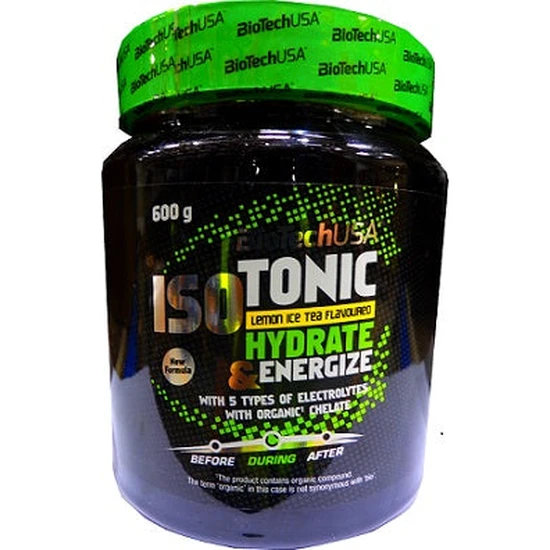 BioTechUSA IsoTonic Drink Powder | High Carb & Electrolyte Blend | with Vitamins | Ideal for Endurance Training | Gluten-Free & Refreshing | 600g | Lemon iced Tea - Image 3