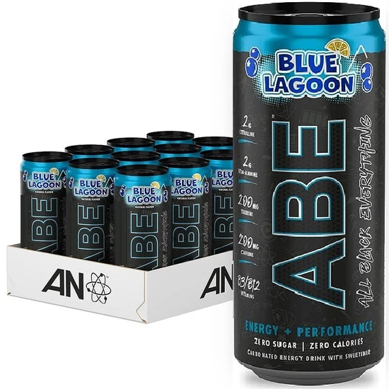 Applied Nutrition Blue Abe Energy + Performance Cans - 12 X 330Ml - Lagoon - Image 4