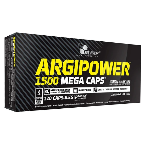 Olimp Nutrition Argi Power 1500 Mega Caps NO Nitric Oxide Igniter - 120 caps - Image 5