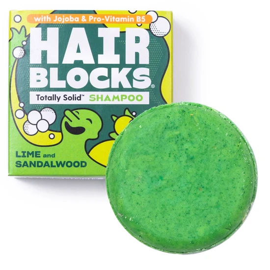 Showerblocks Hair Blocks Solid Shampoo Lime & Sandalwood - Plastic Free Vegan Shampoo Bars - Image 3