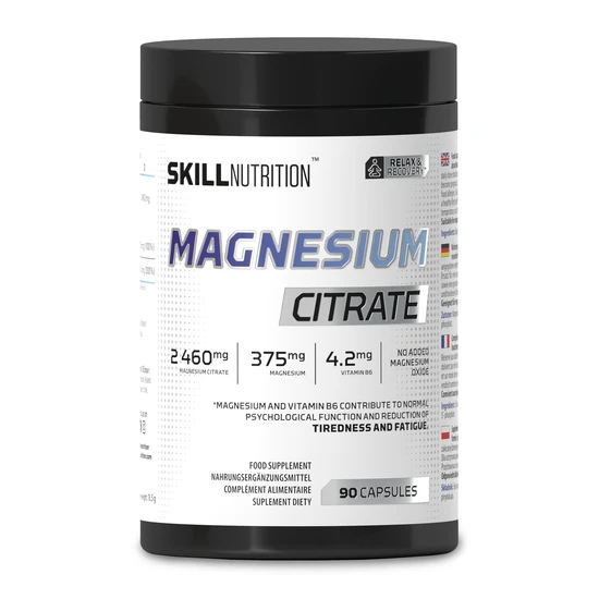 Skill Nutrition Magnesium Citrate – 90 caps | High – Bioavailability Magnesium Citrate & Active Vitamin B6 (P-5-P) | Reduces Fatigue, Supports Muscle & Energy | Vegan & Halal - Image 2