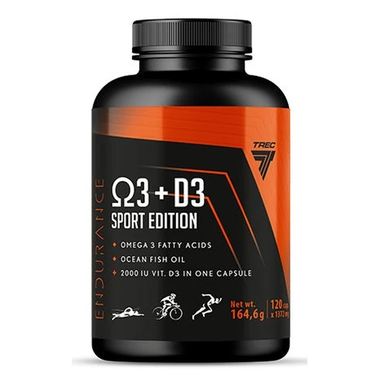 Trec Nutrition Endurance Omega 3 + D3 Sport Edition - 120 Caps - Image 4