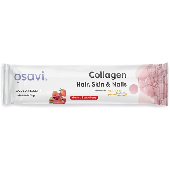 Osavi Collagen Peptides Hair Skin & Nails Rhubarb & Strawberry 5G
