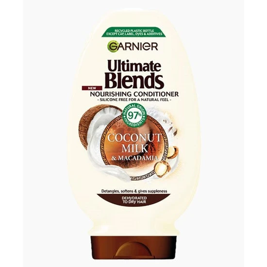 Garnier Ultimate Blends Coconut Milk & Macadamia Conditioner 400ml - Pack of 3 - Image 6
