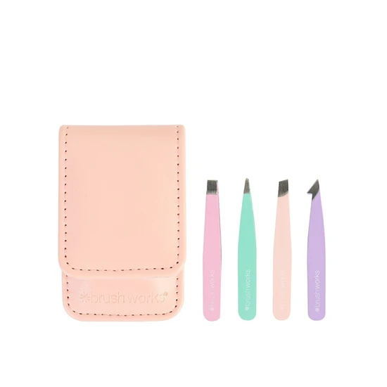 Brushworks Travel Tweezer Set Pastels