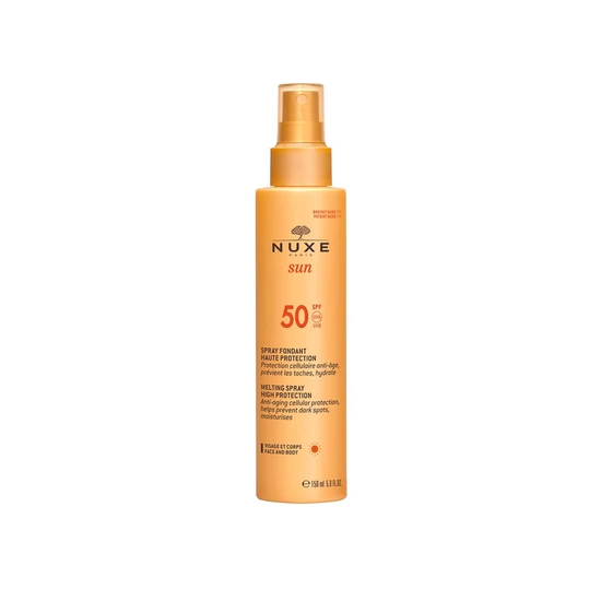 Nuxe Sun Melting Spray Face & Body High Protection SPF 50