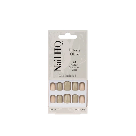 Nail HQ Square Utterly Olive Nails