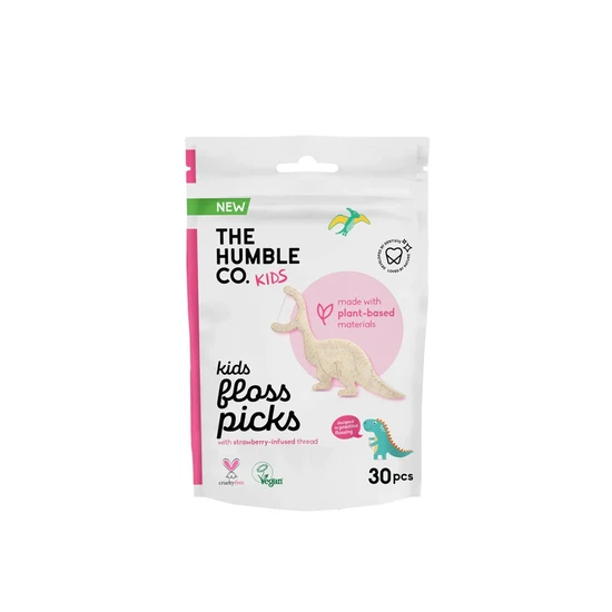 Humble Kids Floss Picks Strawberry-Infused