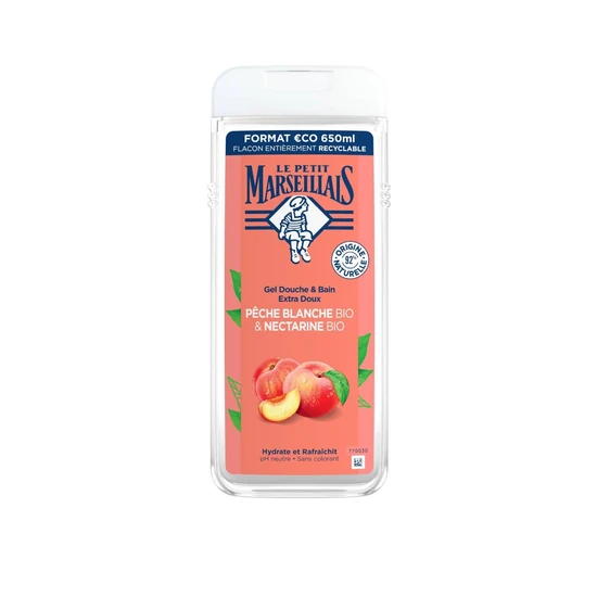 Le Petit Marseillais Extra Gentle Shower Gel Organic White Peach & Organic Nectarine
