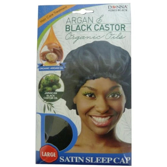 Titan Donna Argan & Black Castor Satin Sleep Cap