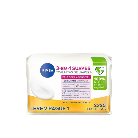 Nivea Biodegradable Gentle Cleansing Wipes Dry/Sensitive Skin
