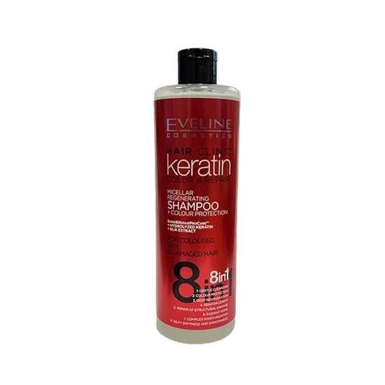 Eveline Hair Clinic Keratin 8 In 1 Micellar Regenerating Shampoo