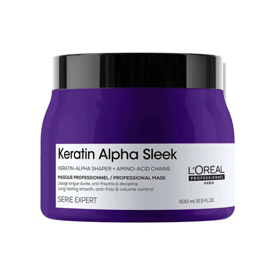 L'oreal Professionnel Unisex Keratin Alpha Sleek Professional Hair Mask 500Ml - Luxurious Look - Image 2