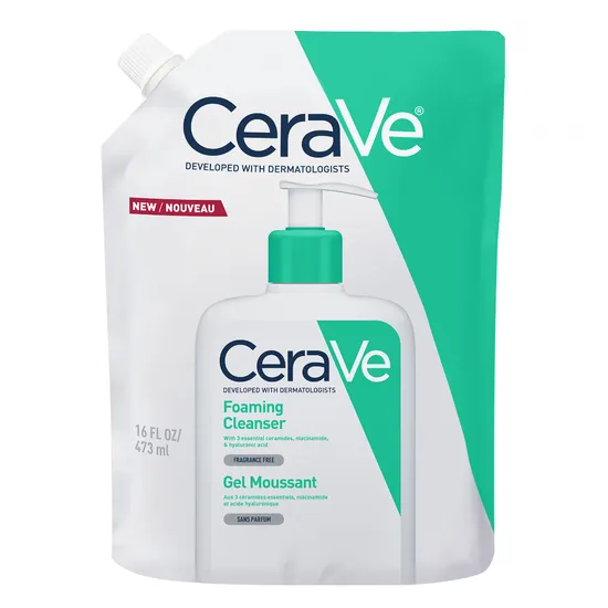CeraVe Hydrating Foaming Cleanser Refill Pouch 473ml - Image 3