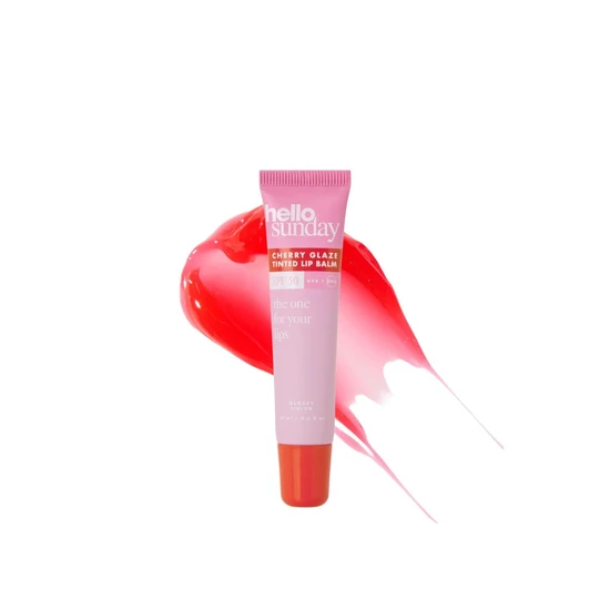 Hello Sunday The One For Your Lips Cherry Glaze Tinted Lip Balm SPF 50 With Shea Butter
