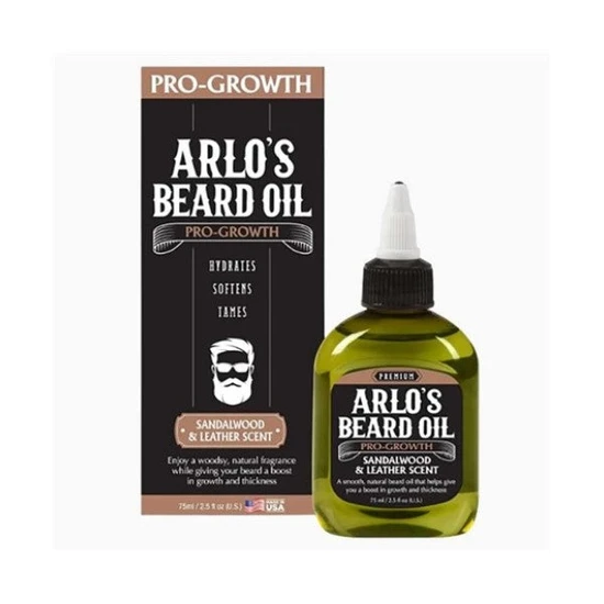 Arlos Pro Growth Beard Oil With Sandalwood & Leather Scent
