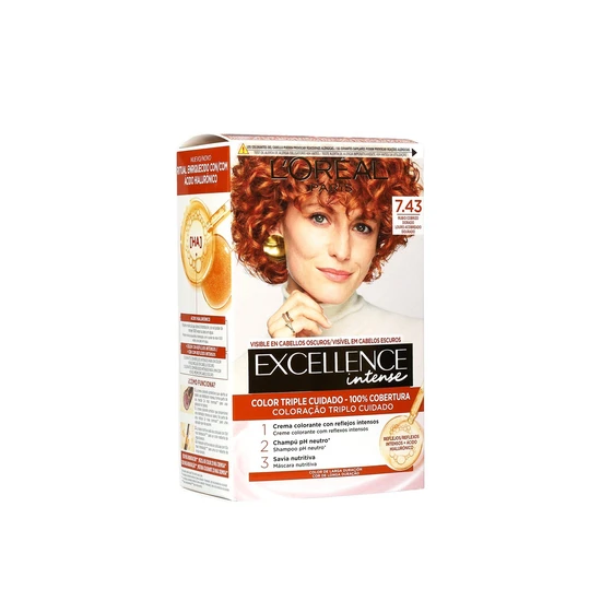 L'Oreal Paris Excellence Intense Blonde Hair Dye 7.43 Golden Copper