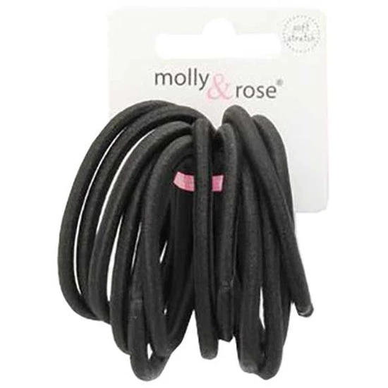 Molly And Rose Thick Black Elastic Bands