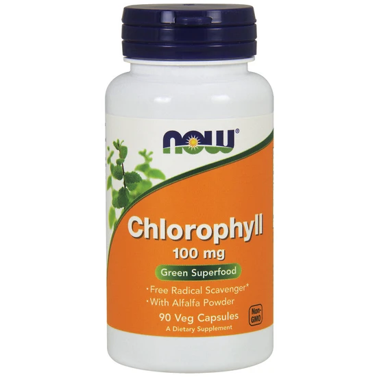 NOW Foods Chlorophyll 100mg Green Superfood - 90 vcaps - Image 5