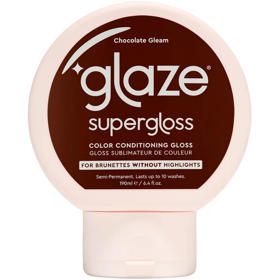Glaze Women's Chocolate Gleam Supergloss Conditioning Hair Gloss 190Ml In - Image 6