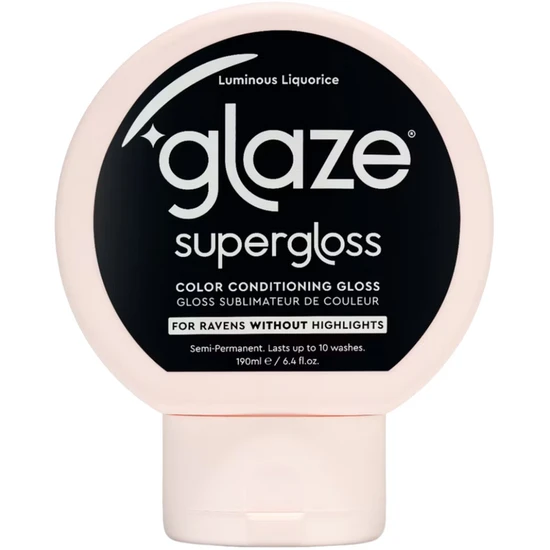 Glaze Supergloss Colour Conditioning Hair Gloss Luminous Liquorice