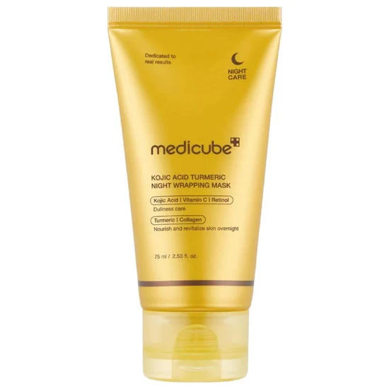 Medicube Turmeric Overnight Wrapping Peel Off Mask - Nourishes Dull Uneven Skin With Hydrolyzed Collagen For Glowing Skin And Improved Elasticity. Ko - Image 4