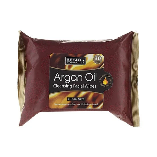 Beauty Formulas Argan Oil Cleasing Facial Wipes