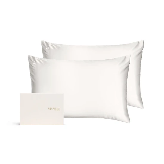 - Silk Addict 100% Mulberry Silk Pillowcase TwinpackIvory - Image 2