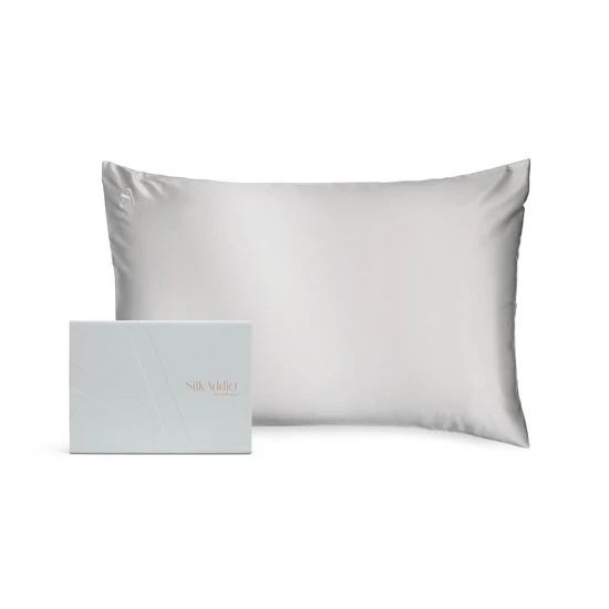 - Silk Addict 100% Mulberry Silk PillowcaseSilver - Image 2