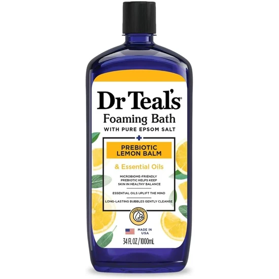 Dr Teal's Foaming Bath With Pure Epsom Salt Prebiotic Lemon Balm
