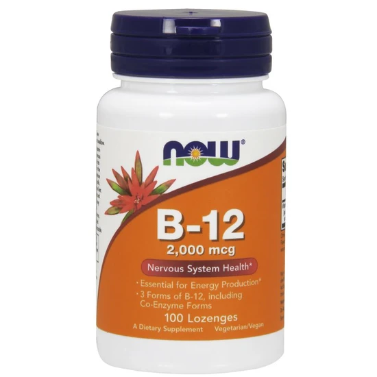NOW Foods Vitamin B-12 2000mcg High Strength Nervous System Health 100 lozenges - Image 6