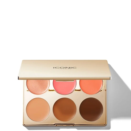 ICONIC London Multi-Use Cream Blush, Bronze & Highlight Palette