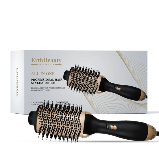 Erth Skin London Women's Natural All In One Professional Hair Styling Brush Uk/Eu Plug In - Image 3