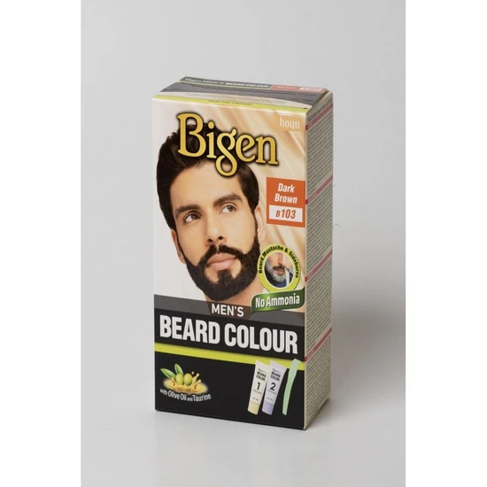 Bigen Speedy Beard Moustache Sideburns Men Dye/Colour Mens Dark Brown B103 Color - Image 6