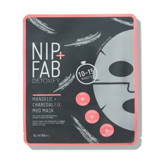 NIP+FAB Charcoal + Mandelic Acid Fix Mud Sheet Mask x 1