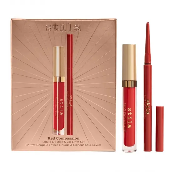 Stila Red Compassion Liquid Lipstick & Lip Liner Gift Set