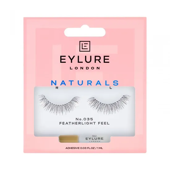 Eylure Naturals Lashes 035 - Lash Length: 2/5 - Band Length: 1/5 - Number of Wears: 2/5 -Subtle False Eyelashes