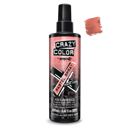 Crazy Color Pastel Spray Temporary Hair Dye Peachy Coral
