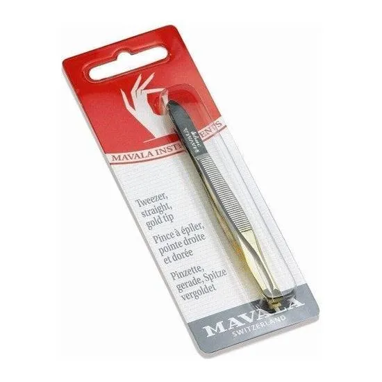 Mavala Straight Tweezers Gold Tip